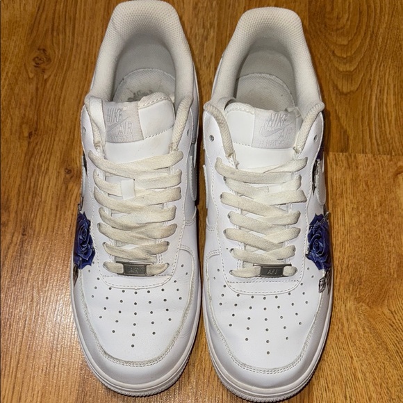 Custom Blue Rose Air Force 1s by Drip Creationz - Picture 2 of 7